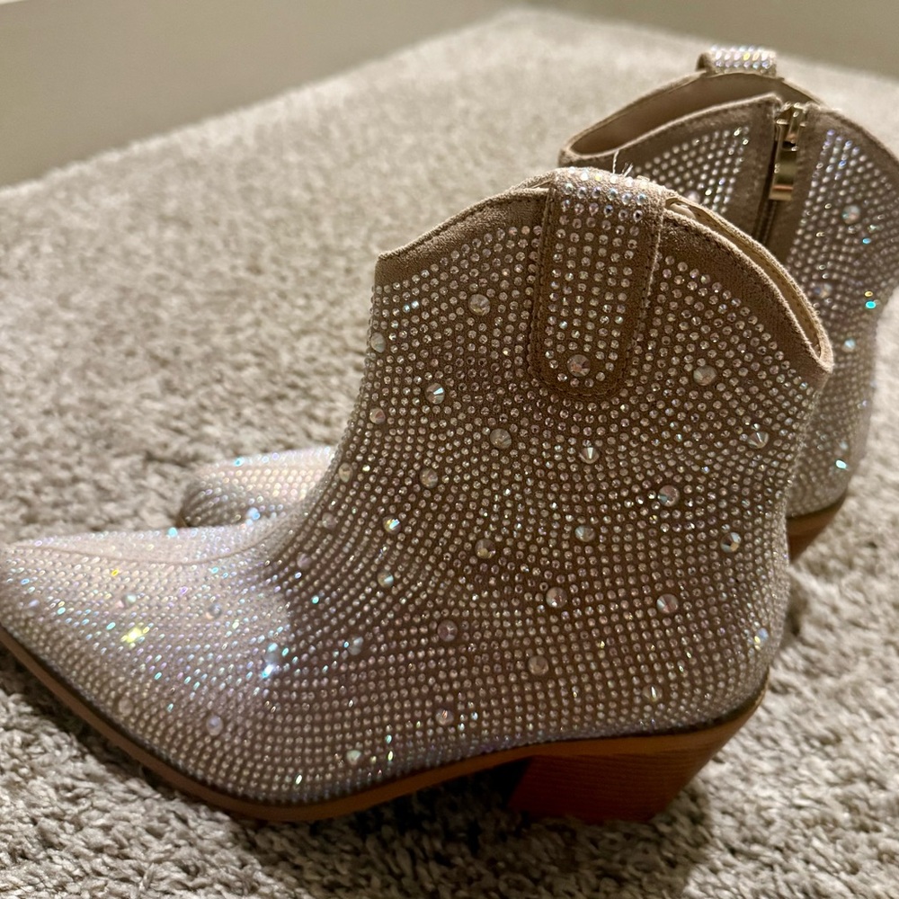 Othr Sparkling Rhinestone Ankle Boots